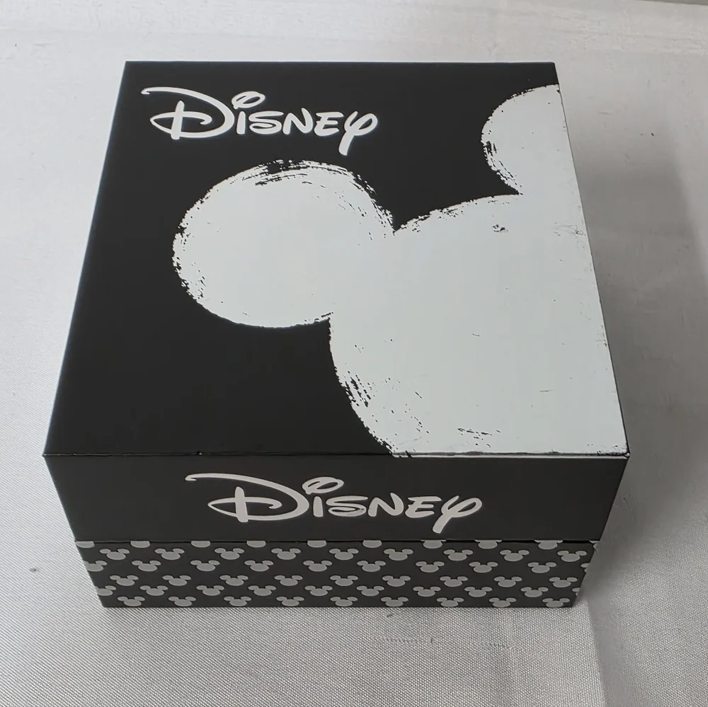 Disney Accutime Mickey Mouse Crystal Embellished Silvertone Link Bracelet Watch
